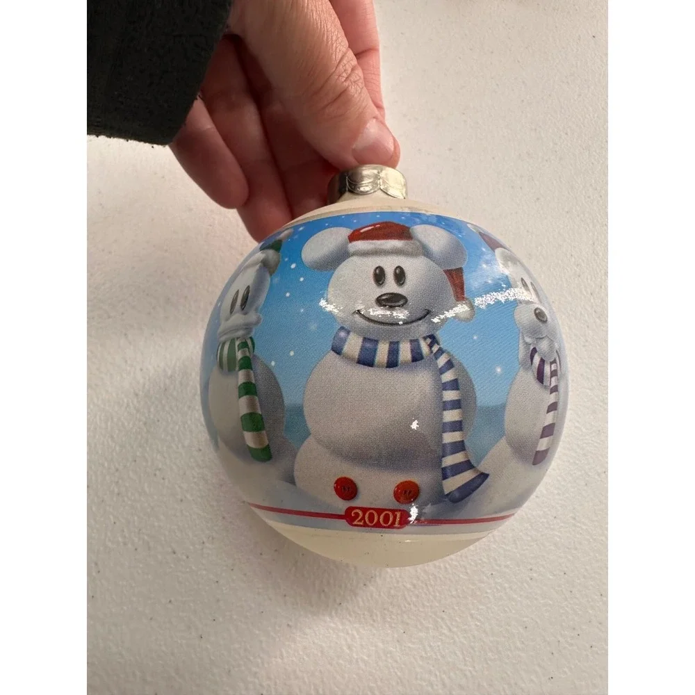 Christmas Ornament Set: Angel Snowman‎ & Cherub Ball Ornaments Gift Box Disney
